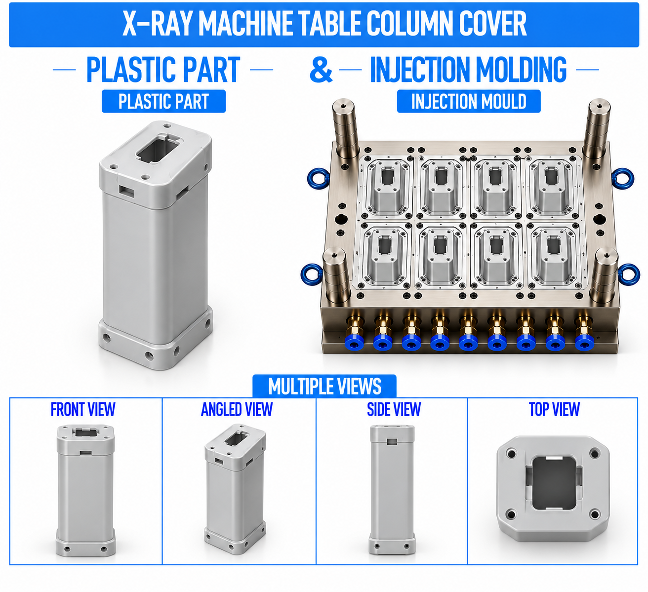 X-Ray Machine Plastic Table Column Cover Mould and Moulding Service